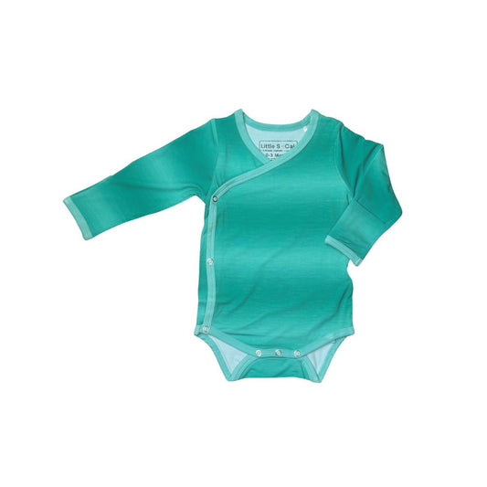 Baby onsie with seagreen ombre pattern